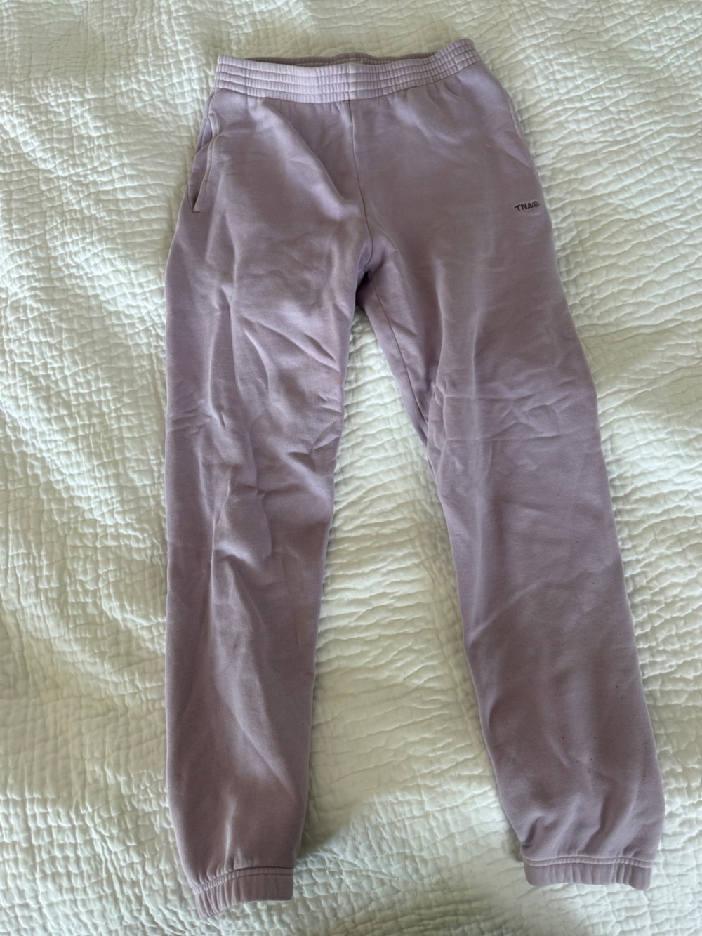 TNA CozyFleece Perfect Fit Sweatpants in light purple size S